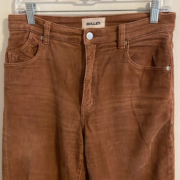 Rolla’s Original High‎ Rise Straight Corduroy Pants Women’s Size 27 Terracotta - Picture 3 of 8